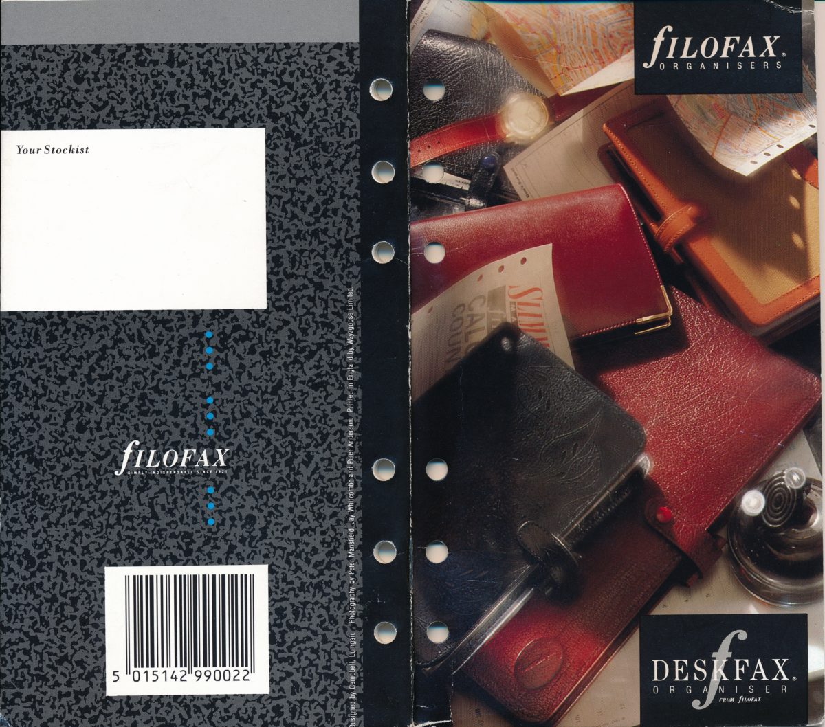 Filofax UK full catalogue 1988